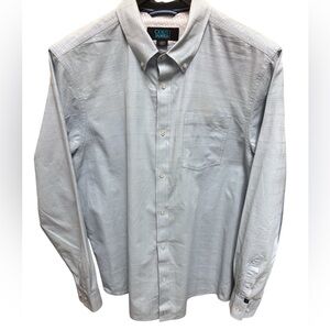 CODY JAMES Core Light Blue Textured Slub LS Button-Down Shirt Sz L